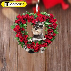 Miniature Schnauzer-Heart Wreath Two Sides…