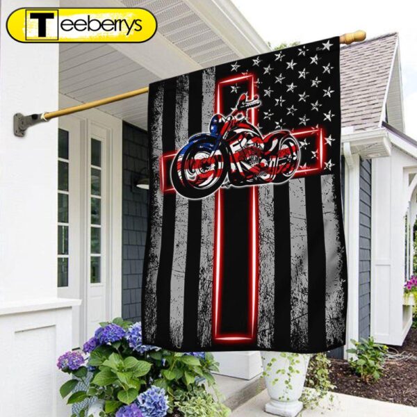 Motorbike Flag Jesus Motorcycle American Flag – Christian Flag