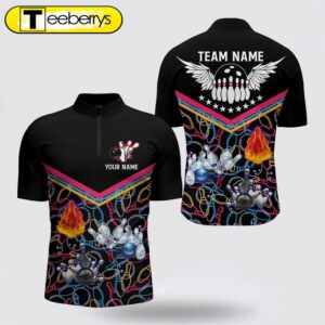 Multicolor Pattern Black Bowling Bowling…