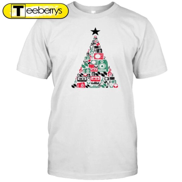 Music CD Tree Christmas Teacher Shirt