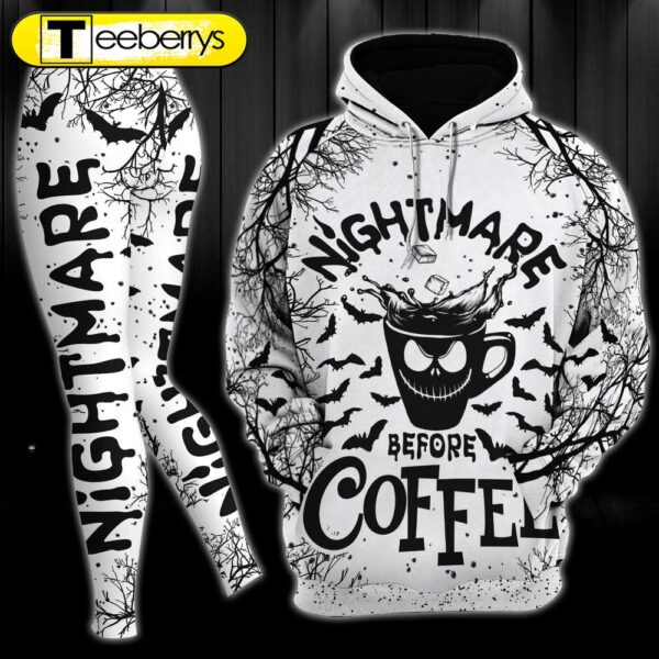 Nightmare Before Coffee Combo Hoodie and Leggings Gift Xmas