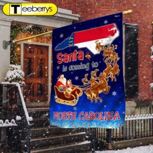 North Carolina Christmas Flag Santa…