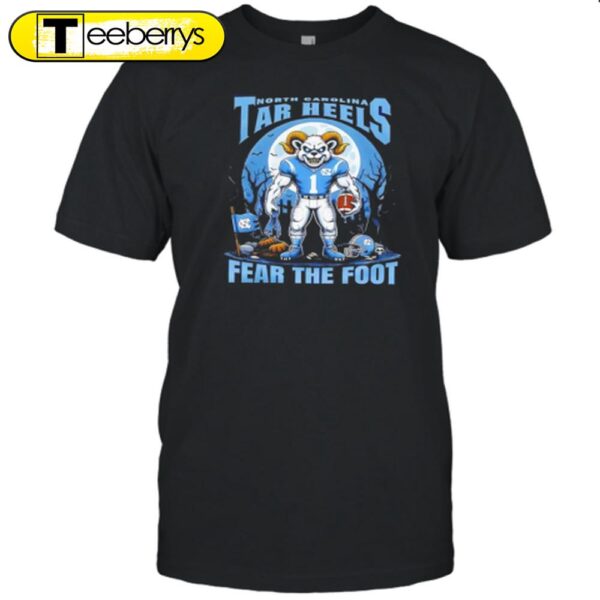 North Carolina Tar Heels Football Fear The Foot Halloween T-Shirt