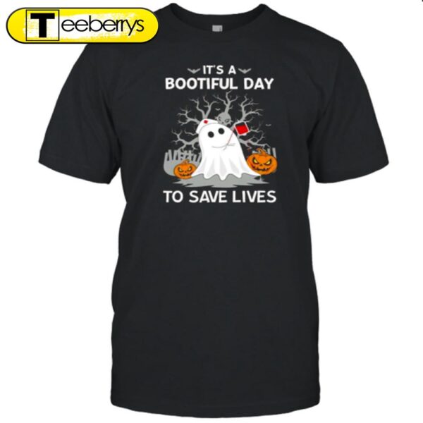 Nurse Boo It’s A Bootiful Day To Save Lives Halloween T-Shirt