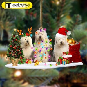 Old English Sheepdog-Christmas Dog Friends…