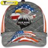 Patriotic God Blessed America Eagle American Flag Custom Name All Over Print Baseball Cap