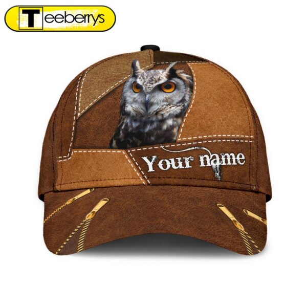 Personalized 3D Classic Cap Hat For Hunter – Baseball Owl Hunting Cap Hat For Grandpa Dad