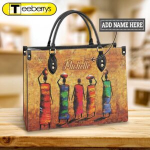 Personalized African Woman Leather Bag…