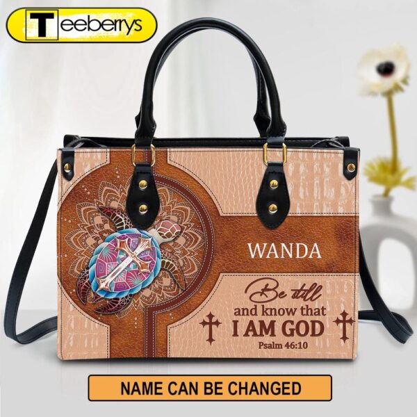 Personalized Be Still And Know That I Am God Special Leather Bag – Christian Pu Leather Bags