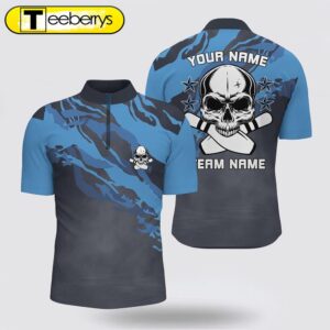 Personalized Blue Camo Skull Bowling…