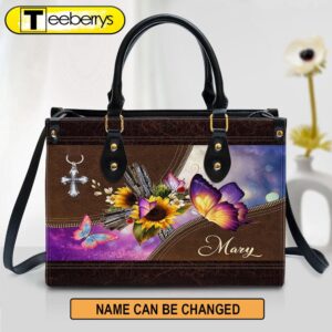 Personalized Butterfly Leather Bag –…