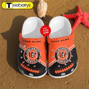 Personalized Cincinnati Bengals Football Clogs