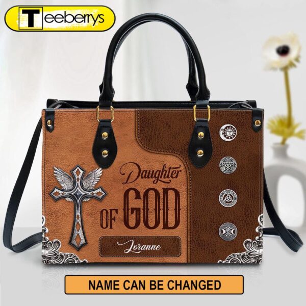 Personalized Daughter Of God Leather Bag – Christian Pu Leather Bags For Women