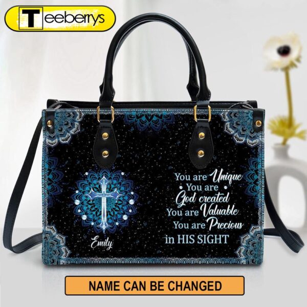 Personalized Elegant You Are Precious In His Sight Leather Bag – Christian Pu Leather Bags