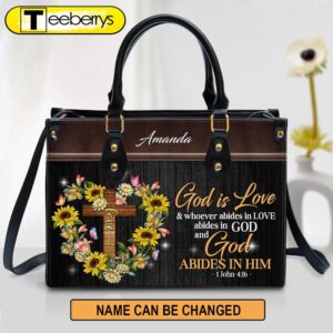 Personalized God Is Love Leather…