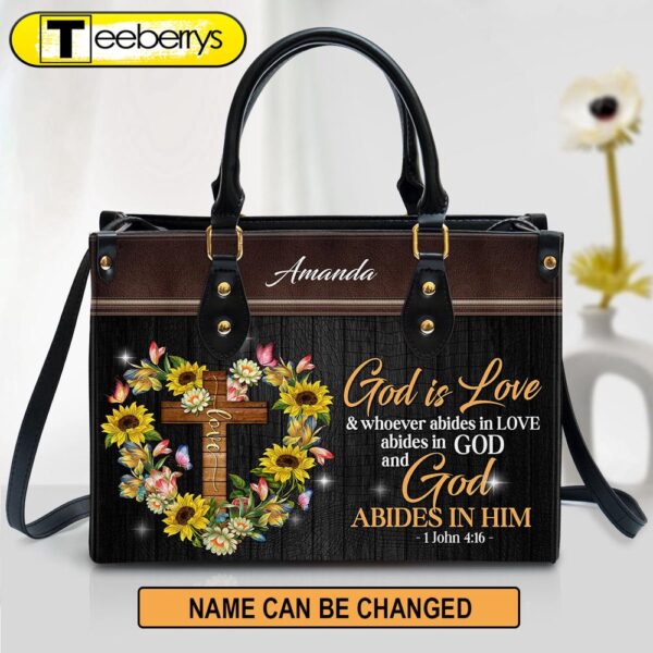 Personalized God Is Love Leather Bag – Christian Pu Leather Bags For Women