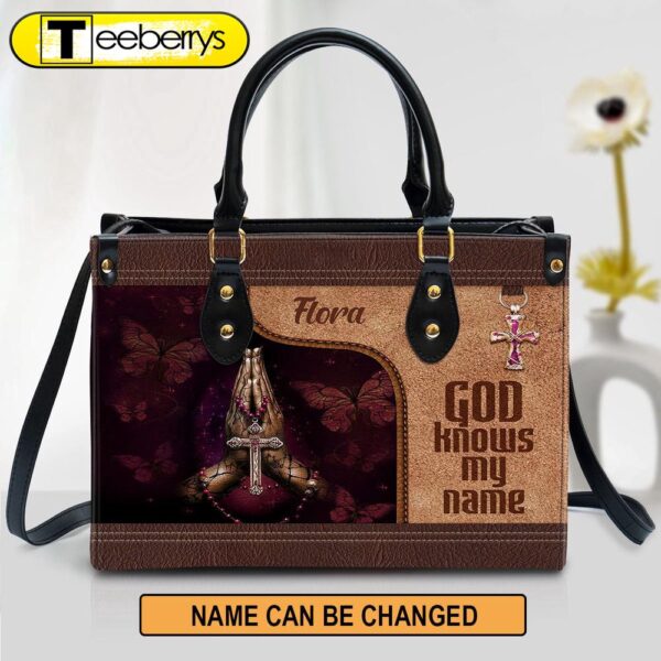 Personalized God Knows My Name Leather Bag – Christian Pu Leather Bags For Women