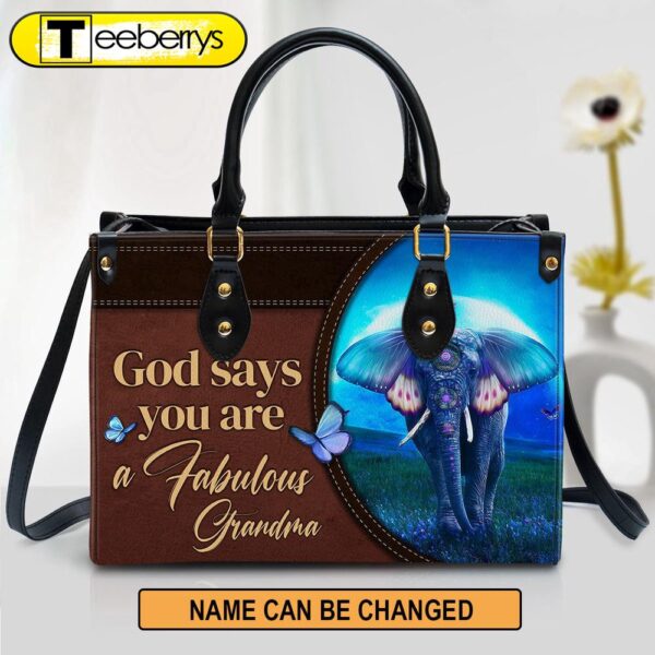 Personalized God Says You Are A Fabulous Grandma Leather Bag – Christian Pu Leather Bags For Women