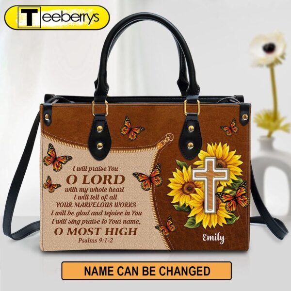 Personalized I Will Be Glad And Rejoice In You Gorgeous Leather Bag – Christian Pu Leather Bags