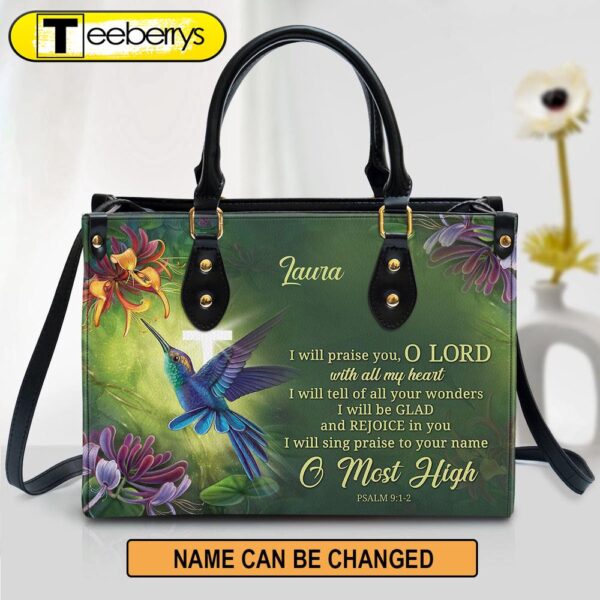 Personalized I Will Be Glad And Rejoice In You Unique Leather Bag – Christian Pu Leather Bags