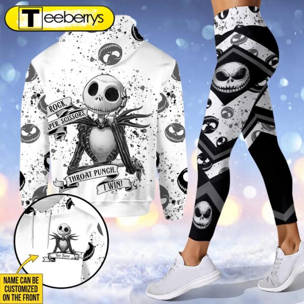 Personalized Jack Skellington Rock Paper Scissors I Win Hoodie, legging Gift Xmas