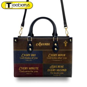 Personalized Leather Handbag With Handle…