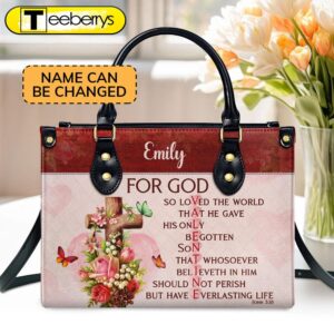 Personalized Leather Handbag With Handle…