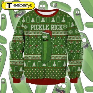 Pickle Rick Ugly Christmas Sweater…