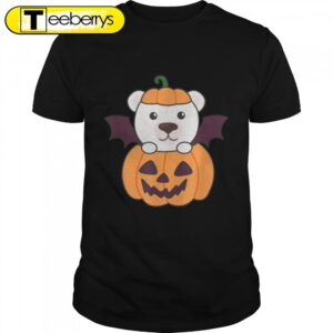 Polar Bear Halloween Pumpkin Bat…