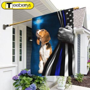 Police Flag Christian Cross Beagle…