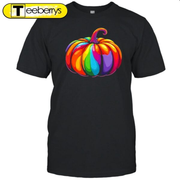 Rainbow Pumpkin LGBT Pride Halloween T-Shirt