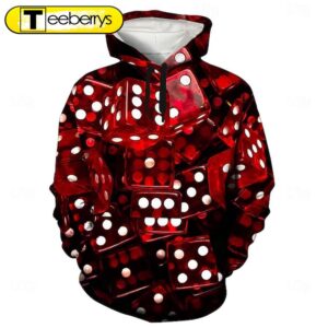 Red Colored Dice 3D Shirt…