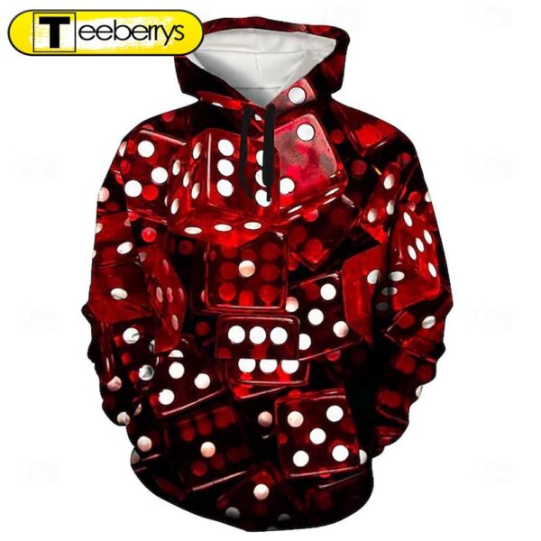 Red Colored Dice 3D Shirt – Gift For Xmas