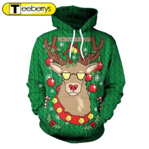 Reindeer Merry Christmas 3D Shirt…