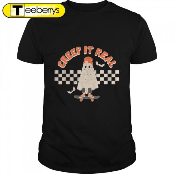 Retro Halloween Creep it Real Vintage Ghost Halloween T-Shirt