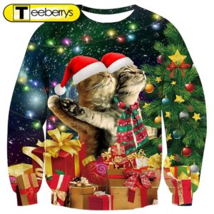 Santa Cats Christmas 3D Shirt…