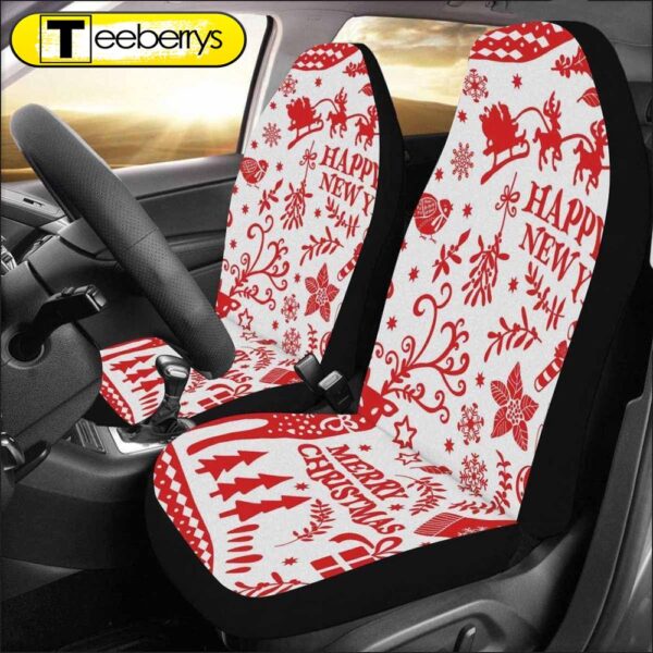 Santa Claus And Reindeer Carrying Gifts Car Seat Covers