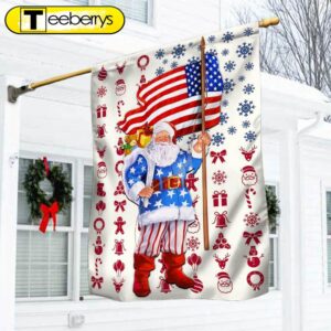 Santa Claus Christmas American Flag