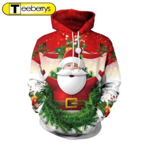 Santa Claus Christmas Shirt, 3D…