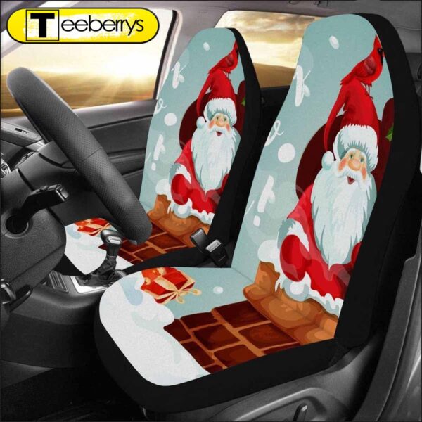 Santa Claus Climbs The Chimney Car Seat Covers