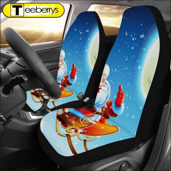 Santa Claus Funny Is Coming Car Seat Covers