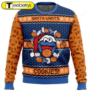 Santa Wants Cookies Ugly Christmas…