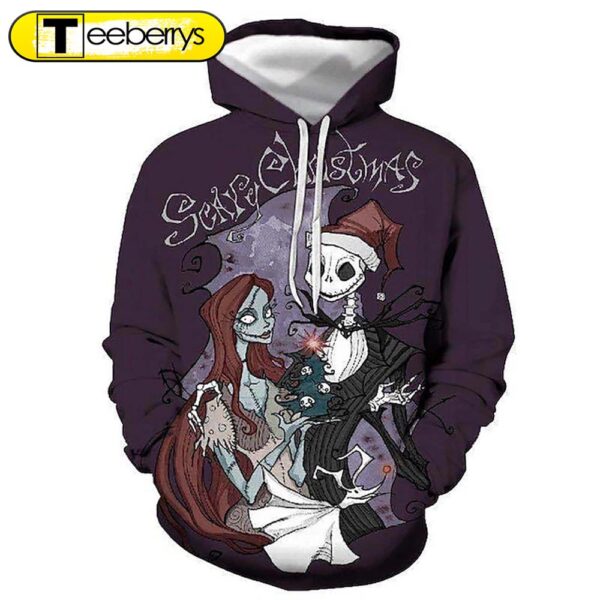 Scary Christmas Jack And Sally 3D Shirt – Gift For Xmas