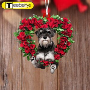 Schnauzer Heart Wreath Two Sides…