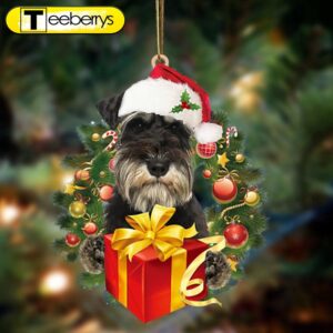 Schnauzer-Dogs Give Gifts Hanging Christmas…