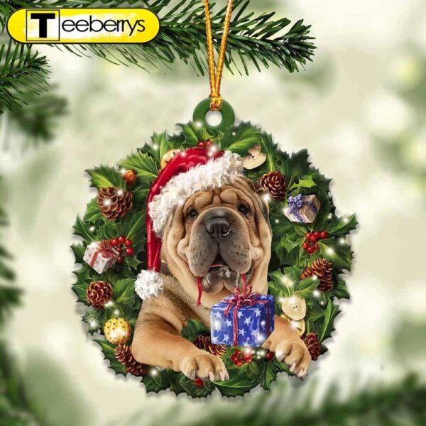 Shar Pei And Christmas Gift For Shar Pei Lover Christmas Ornament