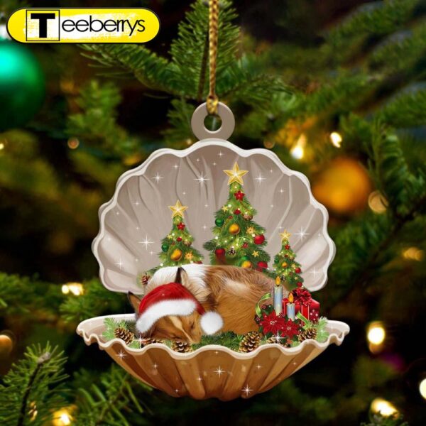 Sheltie Sleeping Pearl In Christmas Two Sided Christmas Ornament Xmas Decoration