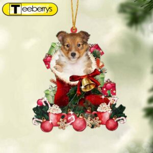 Shetland Sheepdog Red Boot Hanging…