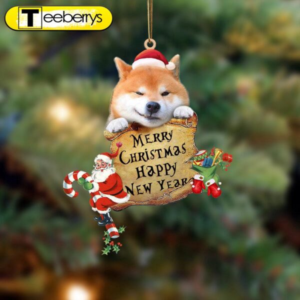 Shiba Inu-Christams & New Year Two Sided Christmas Ornament