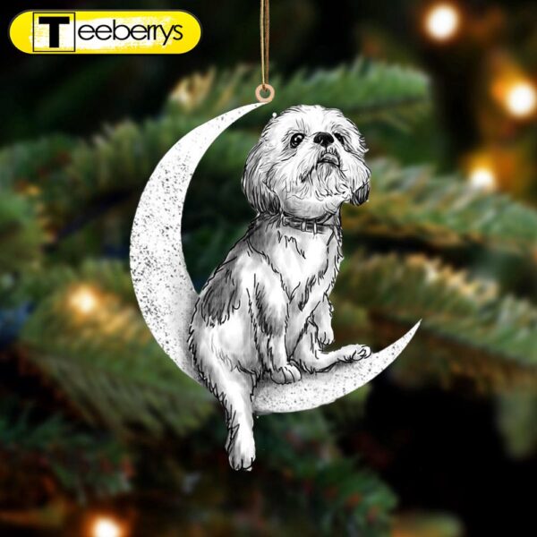 Shih Tzu-Sit On The Moon Christmas Ornament